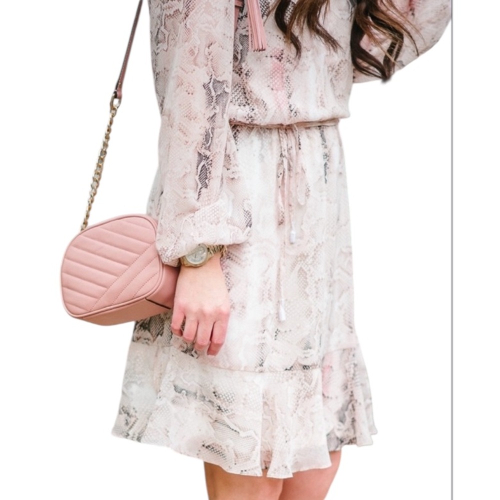 White House Black Market Snake-Print Soft Blouson Mini Dress - 6 - Picture 13 of 17